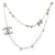 NINE NECKLACE CHANEL SAUTOIR CHAIN LOGO CC IN SILVER METAL NEW NECKLACE Silvery  ref.581863