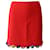 Mary Katrantzou Floral Hem Mini Skirt in Red Laine Wool  ref.581960