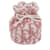 Bolsa de lona Christian Dior Trotter Pilha Branco Rosa Autêntico2057  ref.583401