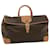 Céline CELINE Macadam Sac Boston Cuir PVC Marron Authentique cl077  ref.583419