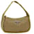 PRADA Hand Bag Nylon Beige Auth bs1025  ref.583428
