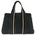 Hermès HERMES Troca Bolsa de mão horizontal PM Lona Preta Auth yt722 Preto - vista 13