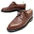 JM WESTON MANUFACTURE SHOES 7.5 D 41.5 BROWN LEATHER HALF HUNTING DERBY  ref.584121