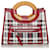 Fendi rouge Runaway tartan cartable à carreaux Cuir Plastique Veau façon poulain Multicolore  ref.584468