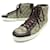 CHAUSSURES GUCCI BASKETS BROOKLYN HIGH TOP 322733 7 41 IT 42 FR SNEAKERS Cuir Marron  ref.584655