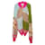 Christian Dior Dior x Galliano SS04 Veste en maille patchwork à bordure médaillon Viscose Multicolore  ref.584949