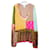Christian Dior Dior x Galliano SS04 Pull patchwork à bordure médaillon Viscose Multicolore  ref.584873