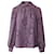 Kate Spade Floral Blouse with Peasant Sleeves in Purple Silk  ref.585057