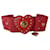 Yves Saint Laurent Belts Red Gold hardware Leather Elastane  ref.585069