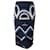 Burberry Jupe à imprimé géométrique Needle Punch en laine bleu marine  ref.585074