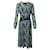Michael Kors Kate Belted Floral-Print Midi Dress in Blue Polyester  ref.585145