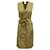 Iris & Ink – Ärmelloses Kleid mit Gürtel aus khakifarbener Baumwolle Grün  ref.585294