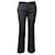 Pantaloni Gucci semi-svasati a vita bassa in lana nera Nero  ref.585326