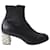 Sophia Webster Ankle Boots mit verziertem Absatz aus schwarzem Leder  ref.585393
