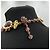 Stanley Hagler Collana Bavaglino in resina viola con rose e perle Beige - vista 4