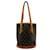 Louis Vuitton Brown Monogram Petit Bucket Leather Cloth  ref.585836