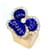 Van Cleef & Arpels AN CLEEF & ARPELS vintage flower brooch / pendant lapis lazuli, GOLD & DIAMONDS Blue  ref.586084