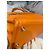 Bolsa de mão Hermès Kelly Lakhis em couro laranja - vista 17