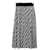 Fendi Ltd Jupe plissée en soie avec logo Ed FF Noir Blanc  ref.586500