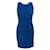 Mini abito Chanel in stretch blu elettrico con rifiniture bianche Fibra di cellulosa  ref.587293