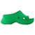 Balenciaga Piscine Crocodile 3033 Gras Vert Chaussures Plates  ref.587335