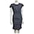 Maje blau-weißes Kleid mit elastischer Taille Baumwolle  ref.587443