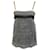 Balenciaga Textured Mesh Cami Top with Floral Panel Size 38 fr Grey Cotton  ref.587694