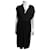 Philosophy Di Alberta Ferretti Fließendes, schwarzes, drapiertes Kleid aus gestrickter Viskose (Viscose) Elasthan Strahl  ref.587921