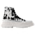 Alexander Mcqueen Zapatillas deportivas Tread Slick en tejido blanco Multicolor Cuero  ref.588438