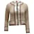 Tory Burch Embellished Donovan Jacket in Cream Linen White  ref.588442
