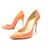 NEW CHRISTIAN LOUBOUTIN SHOES PIGALLE FOLLIES PATENT LEATHER PUMPS 39 Orange  ref.589009