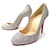 NEW CHRISTIAN LOUBOUTIN SHOES FIFI PUMPS 38 SILVER GLITTER Silvery Leather  ref.589017