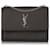 Yves Saint Laurent YSL Umhängetasche aus grauem Sonnenuntergangsleder Silber Metall Kalbähnliches Kalb  ref.589105