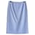 Prada AW13 Gingham Wool Pencil Skirt White Blue  ref.589128