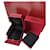 Cartier Hochzeits-Verlobungs-Paar ring innere und äußere Box Papiertüte Rot  ref.589186