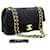 Chanel 2015 Chevron V-Stitch Leather Flap Chain Shoulder Bag Black  ref.589192