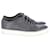 Sneakers Stringate Lanvin in Pelle Grigia Grigio  ref.589236