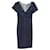 Vestido de verão com decote em V estampado Missoni em seda artificial azul marinho Raio Fibra de celulose  ref.589258