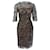 Erdem Paisley Lace Midi Shift Dress in Black Polyester  ref.589259