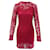 Dolce & Gabbana Etuikleid mit voller Spitze aus fuchsiafarbenem Polyester Pink  ref.589260