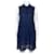Diane Von Furstenberg Vestido Kit DvF azul oscuro con bordado de ojales Algodón  ref.589372