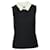 Theory Contrast Collar Sleeveless Blouse in Black and White Wool  Multiple colors  ref.589488
