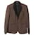 Burberry Prorsum Single-Breasted Blazer with Zig-Zag Collar in Brown Wool  ref.589495