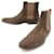 Hermès HERMES SHOES LEWIS ANKLE BOOTS 45 BROWN SUEDE CHELSEA + BOOTS SHOES BOX  ref.589506