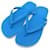 LOUIS VUITTON SHOES SANDALS FLIP FLOPS 45 MONOGRAM BLUE RUBBER FLIP FLOPS  ref.589526