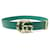 NEW BELT GUCCI GG CRYSTAL BUCKLE 600630 T100 IN GREEN LEATHER STONES BELT  ref.589549