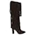Chloé Fringe Trim Accent Western Knee Boots in Brown Suede  ref.589656