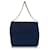 Céline Celine Blue Gourmette Suede Chain Shoulder Bag Navy blue Leather Metal  ref.589988