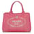 Bolsa de lona com logotipo Prada Pink Canapa Rosa Pano  ref.590183