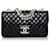 Borsa Chanel nera media con patta con perle Westminster Nero Pelle  ref.590234